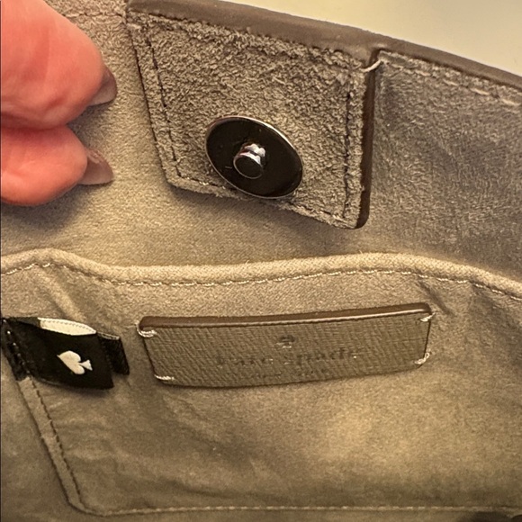 Kate Spade Phoebe hare gray suede small handbag-BNWT! 🤩 - Picture 7 of 10